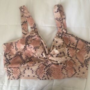 Snake Print Crop Top
